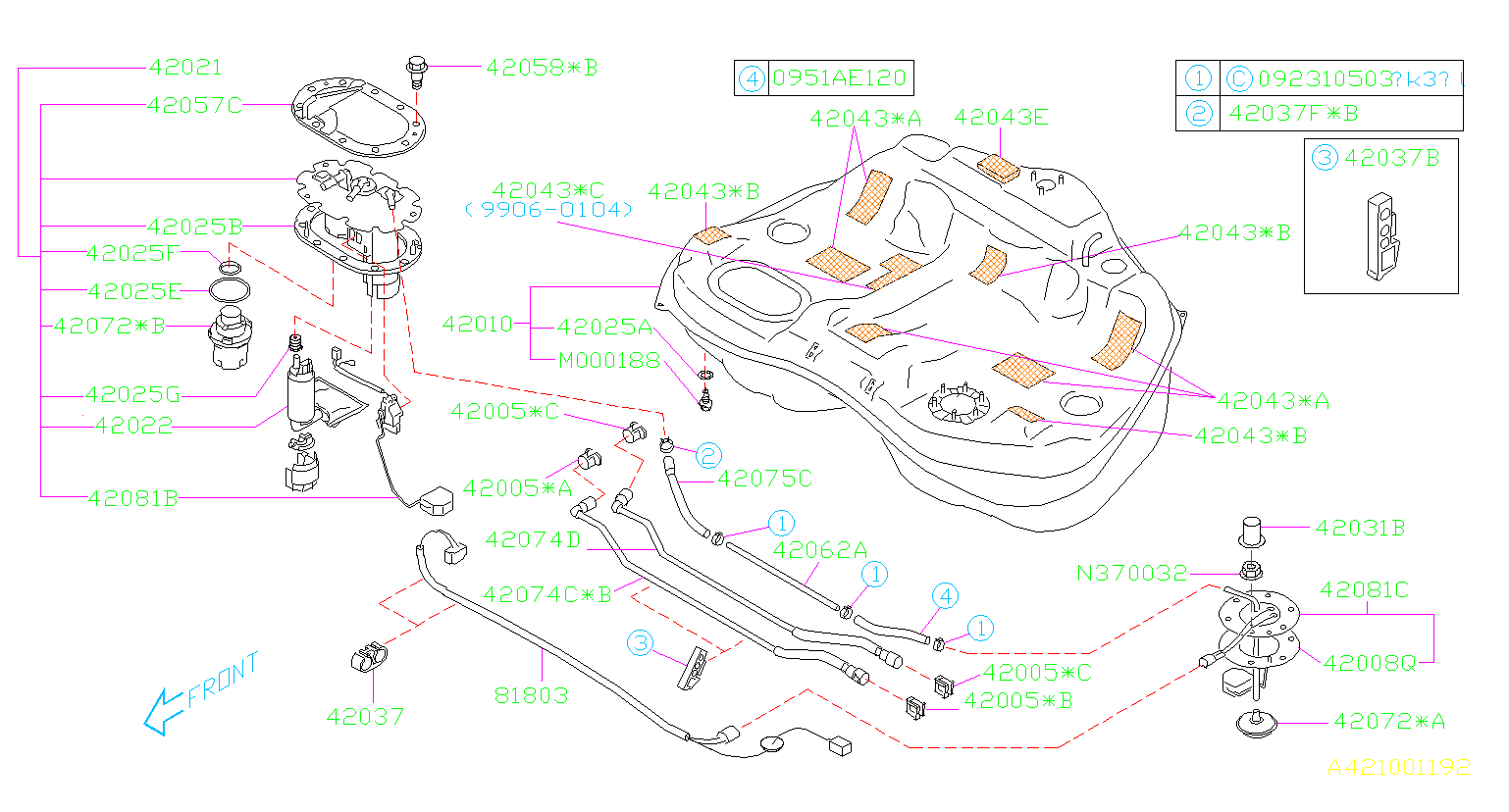 Subaru Legacy Fuel Pump Tank Seal - 42025AE01A | Ciocca Subaru