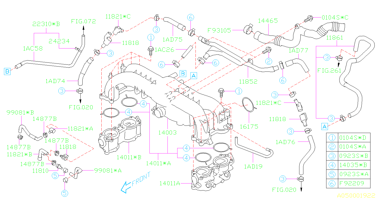 Subaru WRX Connector PCV Hose. E/#5792109- - 11821AA640 | Ciocca Subaru